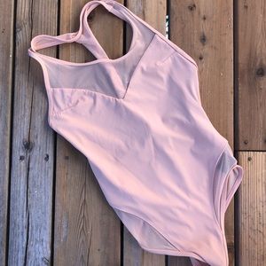 Pink mesh swimsuit